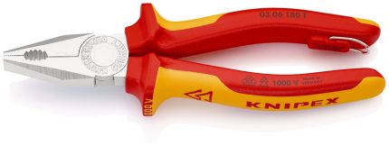 Knipex klešta kombinovana izolovana 1000V VDE 180mm sa mogućnošću kačenja 03 06 180 T