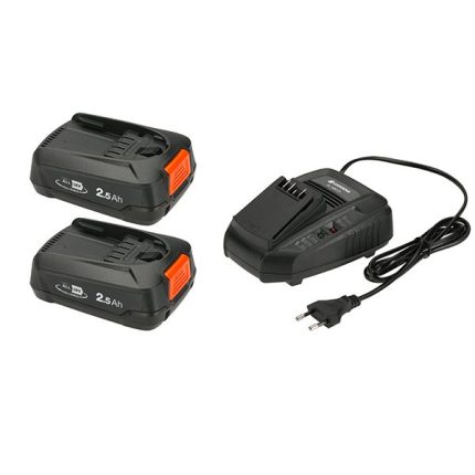 Gardena 14907-20 punjač za baterije i dve baterije 18v 2,5ah p4a set
