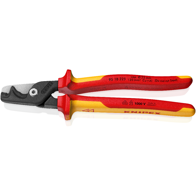 Knipex 95 18 225 StepCut XL Izolovane makaze za kablove VDE 1000V 225mm