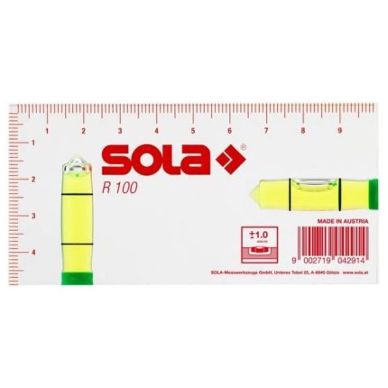 Sola R100 zeleno akrilana libela, 10cm
