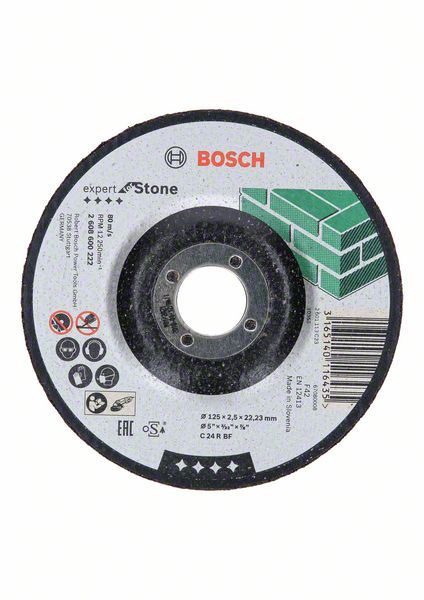 Rezna ploča ispupčena Expert for Stone Bosch 2608600222, C 24 R BF, 125 mm, 2,5 mm