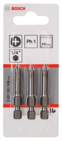 Bit odvrtača ekstra-tvrdi Bosch 2607001526, PH 1, 49 mm