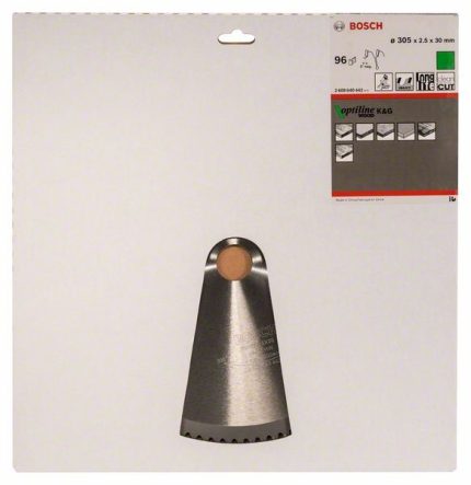 List kružne testere Optiline Wood Bosch 2608640442, 305 x 30 x 2,5 mm, 96