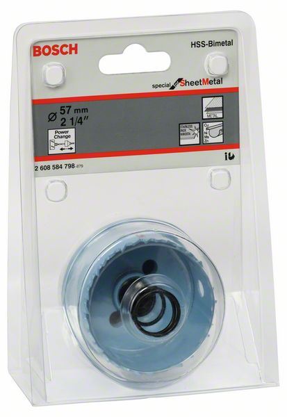 Testera za bušenje provrta Sheet Metal Bosch 2608584798, 57 mm, 2 1/4"
