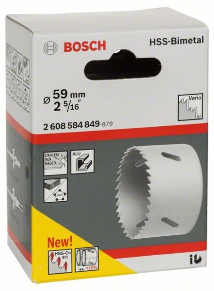 Testera za otvore HSS-bimetal za standardne adaptere Bosch 2608584849, 59 mm, 2 5/16"