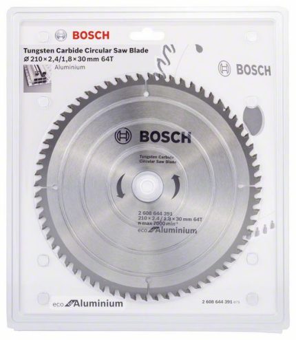 List kružne testere Eco for Aluminium Bosch 2608644391, Ø210x2,4x30/64z