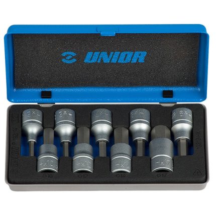 Unior 192/14 Ključevi nasadni sa imbus profilom, prihvat 1/2", u metalnoj kutiji, /9, 607064