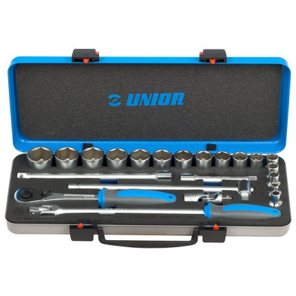 Unior 190BI6P22IN Ključevi nasadni colovni, prihvat 1/2", u metalnoj kutiji, /22, 615180