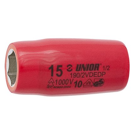 Unior 190/2VDEDP Ključ nasadni, prihvat 1/2", izolovan, 9, 621593