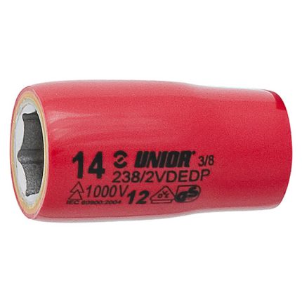 Unior 238/2VDEDP Ključ nasadni izolovani, prihvat 3/8", 22, 619168