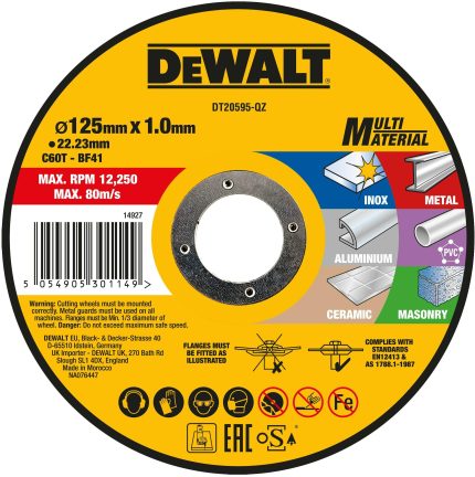 DeWalt DT20595 višenamenska rezna ploča, multimaterial 125 x 22,23 x 1,0 mm
