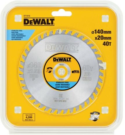 DeWalt DT1918 kružni list testere za metal, 140mm, 40T, SS CSB