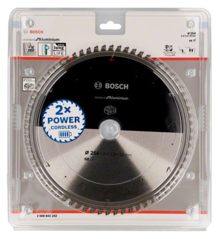 Bosch PRO Aluminium list za akumulatorsku kružnu testeru 254x2.4x30 mm 68z HLTCG max 6.000 l/min, 2608842242