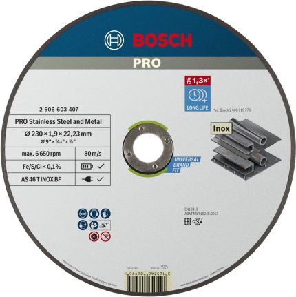Rezna ploča ravna Expert for Inox - Rapido Bosch 2608603407, AS 46 T INOX BF, 230 mm, 1,9 mm