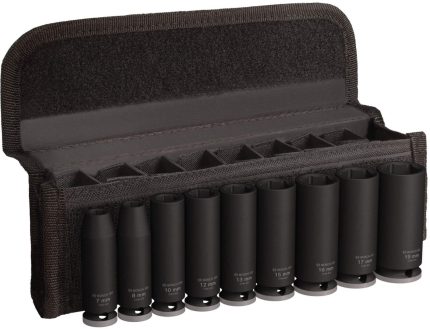 Bosch PRO Impact Socket Set, 3/8", duboki, 9 delova, 2608003037