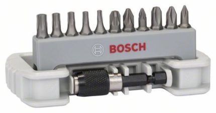 11-delni set bitova odvrtača sa držačem bitova Bosch 2608522129, PH1; PH2; PH3; PZ1; PZ2; PZ3; T10; T15; T20; T25; T30; 25 mm