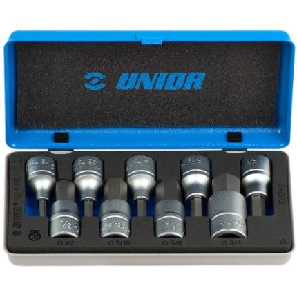 Unior 192/14INCH Ključevi nasadni sa imbus profilom, prihvat 1/2", colovni, u metalnoj kutiji, 0, 621759