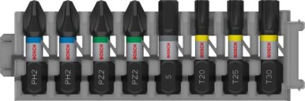 Bosch PRO Impact mešani set PH2(x2, PZ2(x2, H5, T20, T25, T30, 25 mm 8/1, 2608521U62