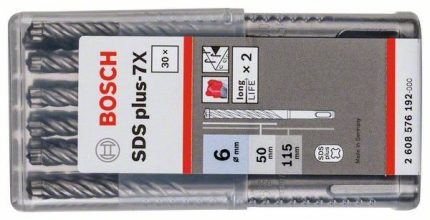 Hamer burgija SDS plus-7X Bosch 2608576192, 6 x 50 x 115 mm, 1 komad