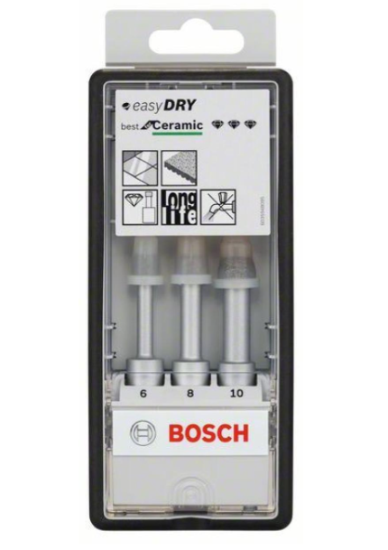 3-delni Robust Line set dijamantskih burgija za suvo bušenje Easy Dry Best for Ceramic Bosch 2608587145, 6,0; 8,0; 10,0 mm