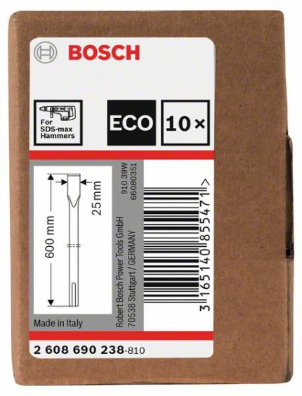 Bosch SDS-max pljosnata dleta, 10/1, 600x25mm, 2608690238